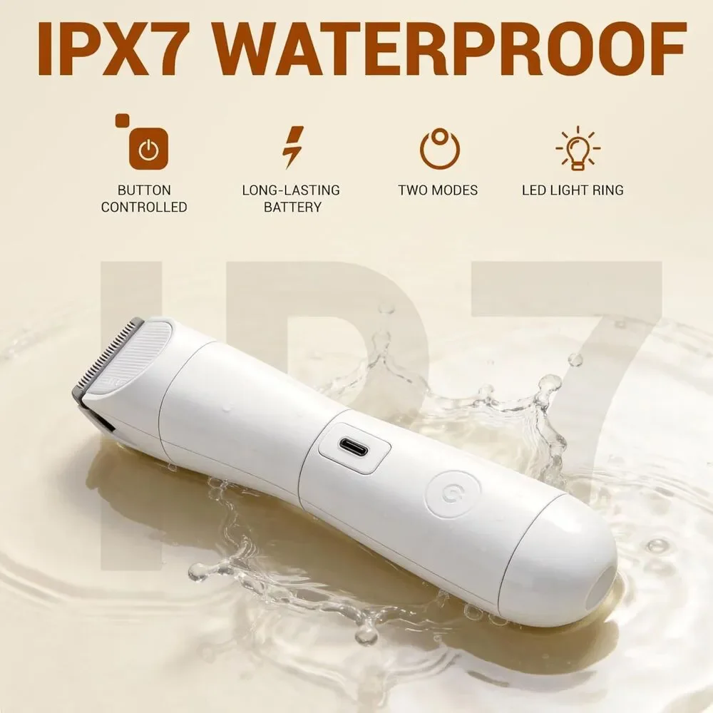Women's 2-in-1 Waterproof Bikini Shaver & Body Trimmer with Storage Bag